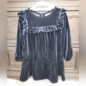 Cat & Jack Hunter Green Velvet Kids Dress